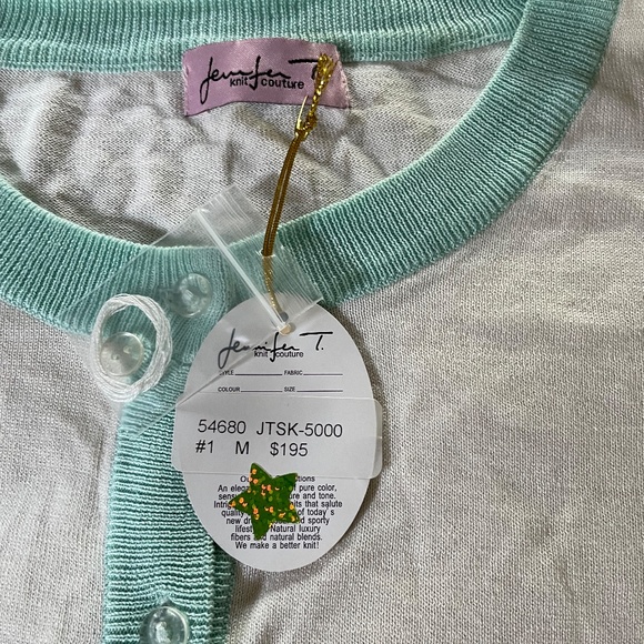 NWT Jennifer T. Knit couture, Striped Cardigan, Size Medium - Picture 2 of 6